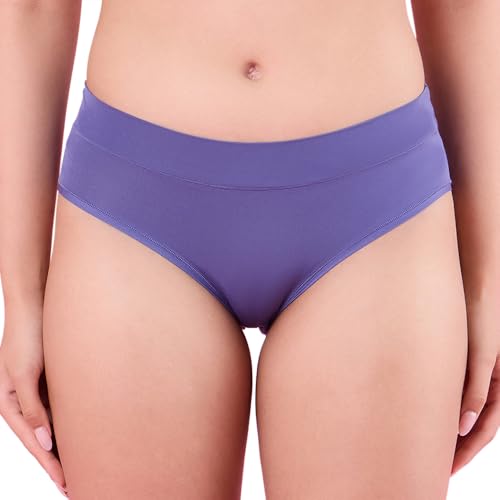 Image of NYKD Women's Ultimate Comfort and Flexibility: Elastic-Free Stretch Panties that Adapt and Delight, Mark-Free Waistband | Slip On | Mid Waist | Full Coverage | Solid - NYP342