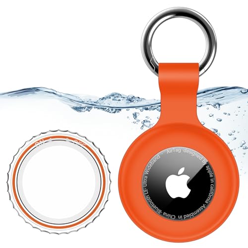 Image of hitfine Case Holder with Keychain IPX8 Waterproof,Shockproof GPS Cover [Anti-Scratch] [PC+Silicone] for Item Finders Case for Pets,Kids,Luggages