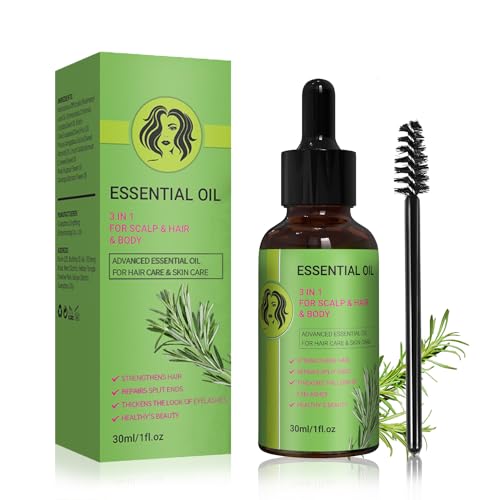 Aceite de Romero,Aceite Esencial de Romero Para el Crecimiento del Cabello,Nutre el Cuero Cabelludo,Estimula el Crecimiento del Cabello,Para el Cuidado de la Piel,Cejas,Pestañas 30ML