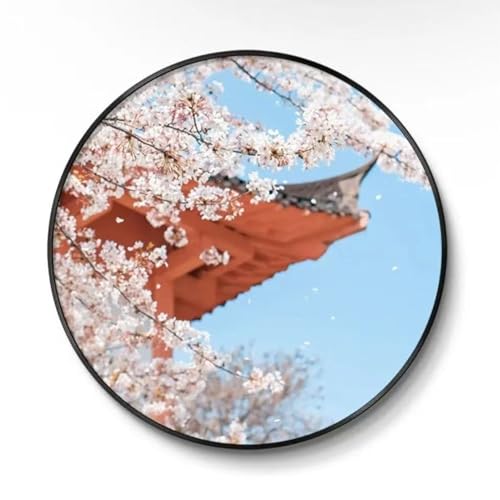 アートパネル アートボード ポスター 丸型アルミ合金フレーム 玄関 壁画 壁飾り 和風 和柄 富士山 神奈川沖浪裏 桜と鳥居 浮世絵 装飾画 床の間 掛け物 部屋飾り 飾り絵 油絵 ソファの背景画 インテリア 現代 モダン リビングルーム レストラン 玄関