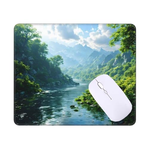 Tapis de souris paysage vert pour décorer votre bureau avec ce sous-main
