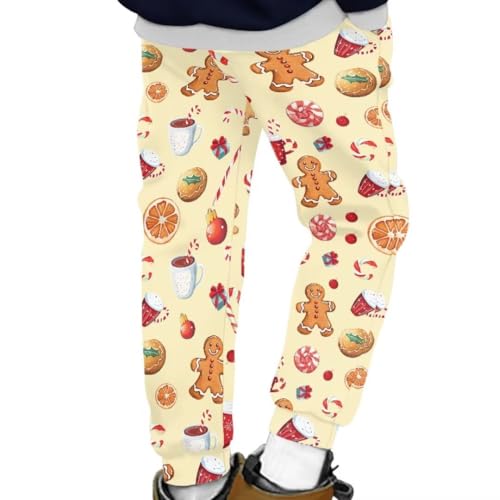Pinupub Christmas Print Jogger Pants for Kids Boys Girls Holiday Casual Bundle Foot Sport Sweatpants2