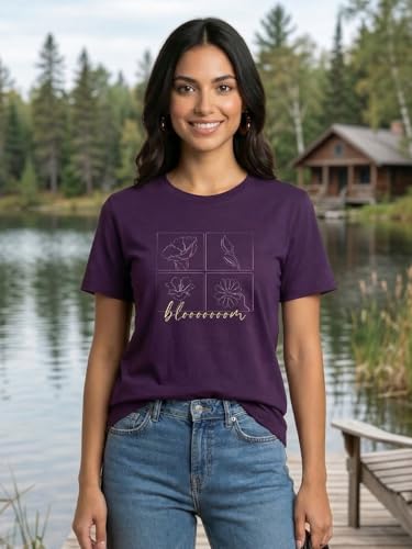 Image of Nobero Women's Graphic Printed T-Shirt | Regular Fit 180 GSM Cotton Tee for Women | Comfortable Round Neck Casual Wear