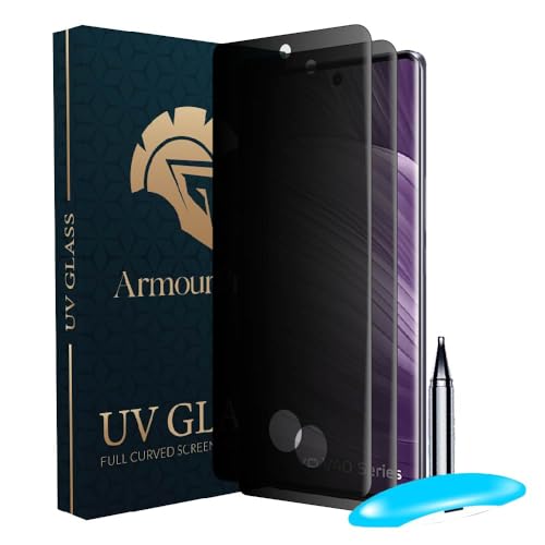 Image of ArmourPro UV Privacy Tempered Glass Screen Protector for Vivo V40 (6.78 Inch, Pack of 2) Edge to Edge Full Screen Coverage | Anti-Spy, Anti-Peeping & 9H Hardness Glass