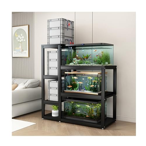 Supporto per Acquario in Metallo Resistente: Un Robusto Supporto per riporre acquari, Adatto a Pesci d'Acqua Dolce di Grandi e Piccole Dimensioni, Ideale per uffici Domestici e per Decorare