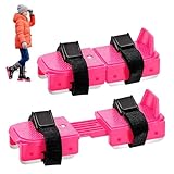 yotutun 1 Paar Schlittschuhe für Kinder, Verstellbare Doppelläufer Gleitschuhe mit Riemenbefestigung Eislaufenschuhe die die Stabilität für Kleinder, Anfänger, Kinder, Junior Skater