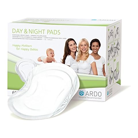 ARDO 60 Pack Disposable Day & Night Breast Pads for Breastfeeding Mums. Ultra Absorbent Nursing Breast Pads Cover