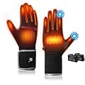 Heated Gloves Rechargeable Electric Battery - Breathable Heated Gloves Liners for Men Women,Winter Heated Thin Gloves Touchscreen Riding Skiing Snowboarding Hiking Cycling Hunting Hand Warmer