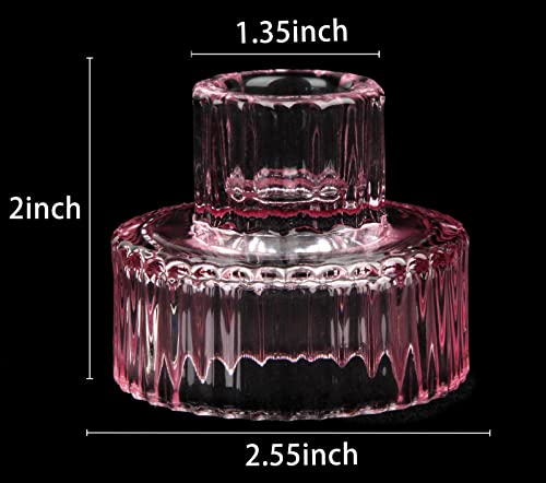 Vixdonos Pink Candle Holders Set Of 6 Glass Tealight Candle Holders For Table Centerpieces And Wedding Decor(L) #TOP1