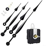 Kit di ricambio per orologio al quarzo con meccanismo ad albero lungo ad alta coppia e due set di lancette lunghe, per grandi orologi da parete e decorazioni creative per la casa