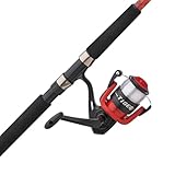 Shakespeare Tiger Catfish Mossy Oak Spinning Reel and Fishing Rod Combo, 9' 2-Piece Rod, Tubular Fiberglass Rod Blank Construction, Comfortable and Durable EVA Handle