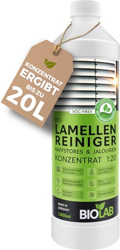 BIOLAB Lamellen Reiniger Konzentrat 1:20 (1 Liter) Jalousien & Raffstore Reiniger - Lamellenreiniger & Jalousienreiniger