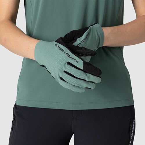 Outdoor Research Freewheel MTB XT Bike Glove | All-Weather, Touchscreen Compatible Mountain Biking Gloves for Men & Women, Malachite, Large