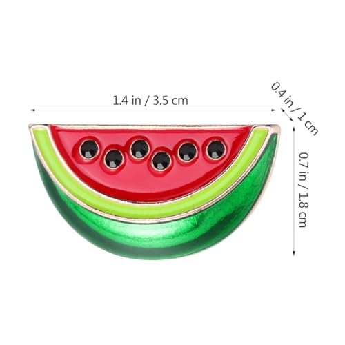 Image of CALLARON Watermelon Brooch Pin Set of 2 Cute Fruit Lapel Badge for Women Cardigan Clip Scarf Clip Shawl Pin Jewelry Accessory for Clothes Gift Idea