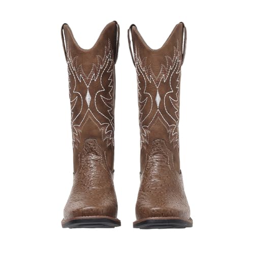 Western Cowboy Boots for Women Mid Calf Cowgirl Boot Snip Toe Chunky Heel2