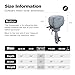 STEECA Waterproof Outboard Motor Cover 600D Fade Resistant Boat Engine Hood Cowling Cover Fits Motor 50-115 HP, Grey