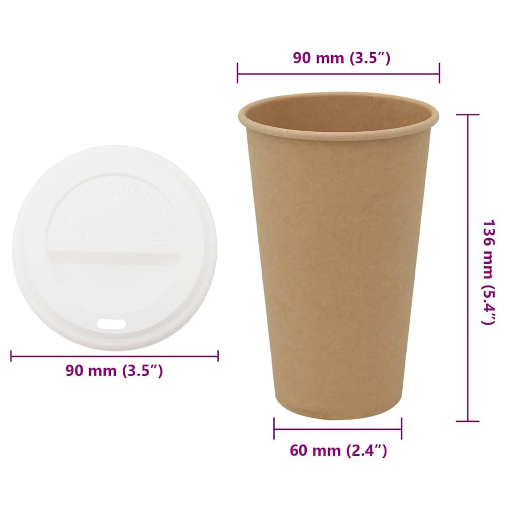 Tazze da caffè in Carta con Coperchi 1000 pz 16oz 400 ml,Bicchieri USA e Getta,Tazze da caffè in Carta-3325222