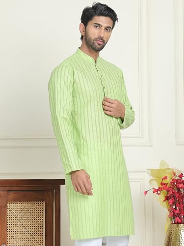 Image of Jompers Men's Cotton Striped Kurtas