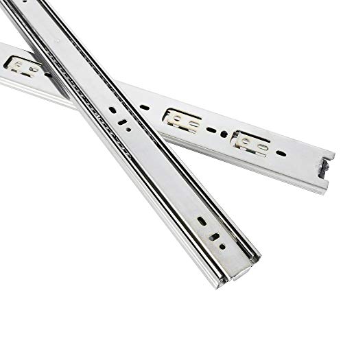 Tobinice FD-22-10 Pairs Of 22 Inch Hardware 3-Section Full Extension Ball Bearing Side Mount Drawer Slides,100 Lb Capacity Drawer Slide thumb #5
