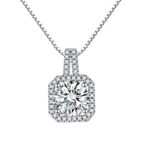 Collier diamant 2 carats le cadeau parfait avec son pendentif carré