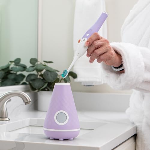 Image of TAO Clean UV Sanitizing Sonic Toothbrush and Cleaning Station, Electric Toothbrush, Dual Speed Setting, Lilac Bliss