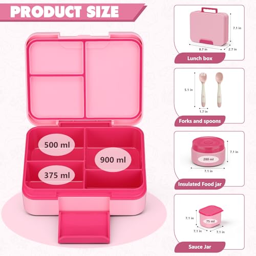 Image of WyfKyd Bento Lunch Box with Soup Thermo Hot Food Container for Kids Adults