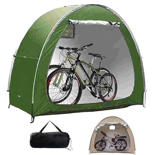 自転車 テント サイクルハウス 1-2/3-4台用 防水オックスフォード生地 防風性、防水性、紫外線防止、耐摩耗性、耐久性 組み立てが簡単 (200*80*165cm,グリーン)