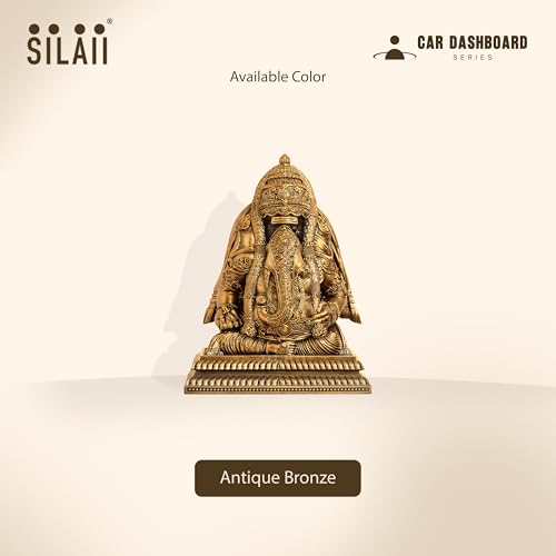 Image of SILAII Pillayarpatti Karpaga Vinayagar Car Dashboard Idol - 3 Inch | Miniature Ganesh Statue for Car Interior Decor | Ganesha Idols for Home & Office | Spiritual Gift & Decorative Ganesha Idols