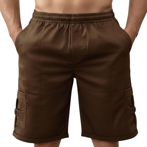 Image of NINQ Men's Half Cargo Shorts Featuring a Slim Yet Relaxed fit, Designed for Comfort. Stylish Casual Shorts with Functional Pockets, Perfect for Casual wear.