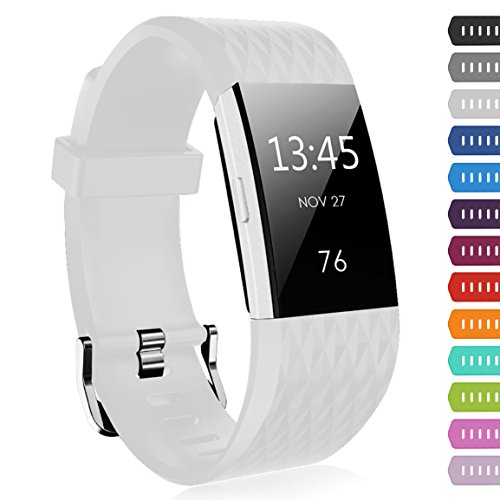 Bepack Fitbit Charge 2 Correa,TPU Suave Silicona Adjustable de Reemplazo Banda Pulsera para Fitbit Charge 2