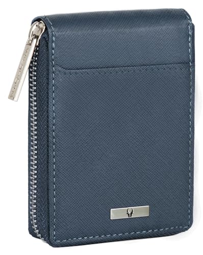 Image of WildHorn Rfid Protected Leather Wallet For Men,blue