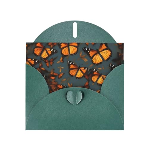 CHUNMINW Heaps of Orange Monarch Butterflies - Tarjeta de felicitación con sobre, 12,7 x 17,8 cm (1 tarjeta)