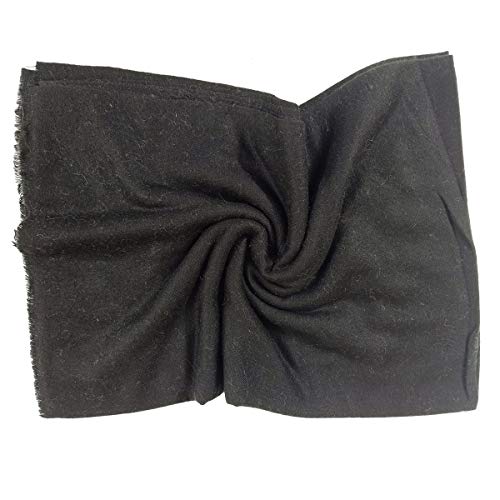 Écharpe unie en pashmina noir L pour femme accessoire élégant