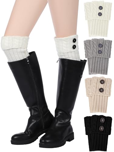 Pangda 4 Pairs Boot Cuffs for Women Short Boot...