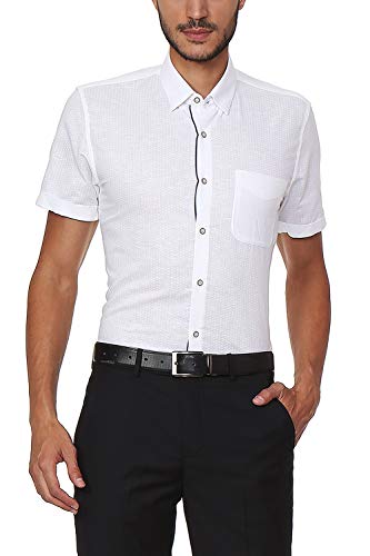 Image of Peter England Men's Printed Slim Fit Formal Shirt