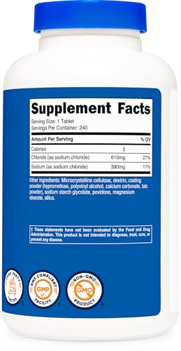 Nutricost Sodium Chloride Tablets