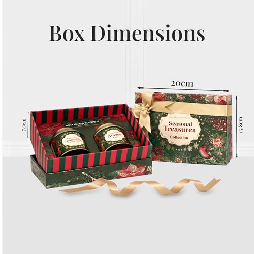 Image of Sancha Tea Boutique, Seasonal Treasures Collection | Warm Glow Ginger Chai & Winter Peace Chamomile Green Tea | Festive Wellness Duo | Premium Handcrafted Teas