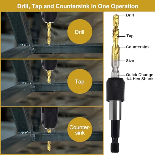 Image of Valkynos Drill Tap Set with Quick-Change Adapter of 13Pcs
