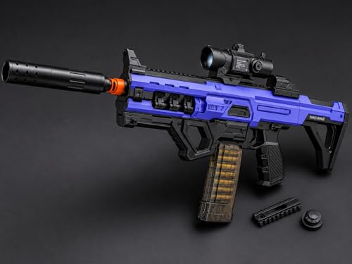 Image of Scar-L Gun Toy for Kids, Automatic Blazestrom Soft Bullet Machine Gun for Boys, Realistic Shooting Playing Gun with Foam Bullet, Scope & Magazine Guns for Adults