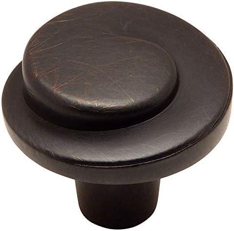 Cosmas 10 Pack 775ORB Oil Rubbed Bronze Cabinet Hardware Swirl Knob, 1-1/4" Diameter