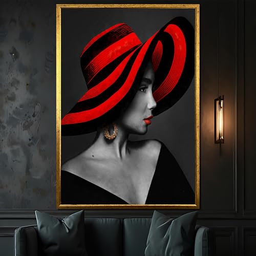 Tableau sur toile premium femme élégante œuvre d'art 80x120