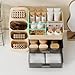 Covzoe Large Makeup Organizer with Drawers, Spacious Cosmetics Display Case with Brush Holder for Vanity, Skin Care Storage Solution for Lipstick Eyeshadow Palettes Beauty Essential Bathroom