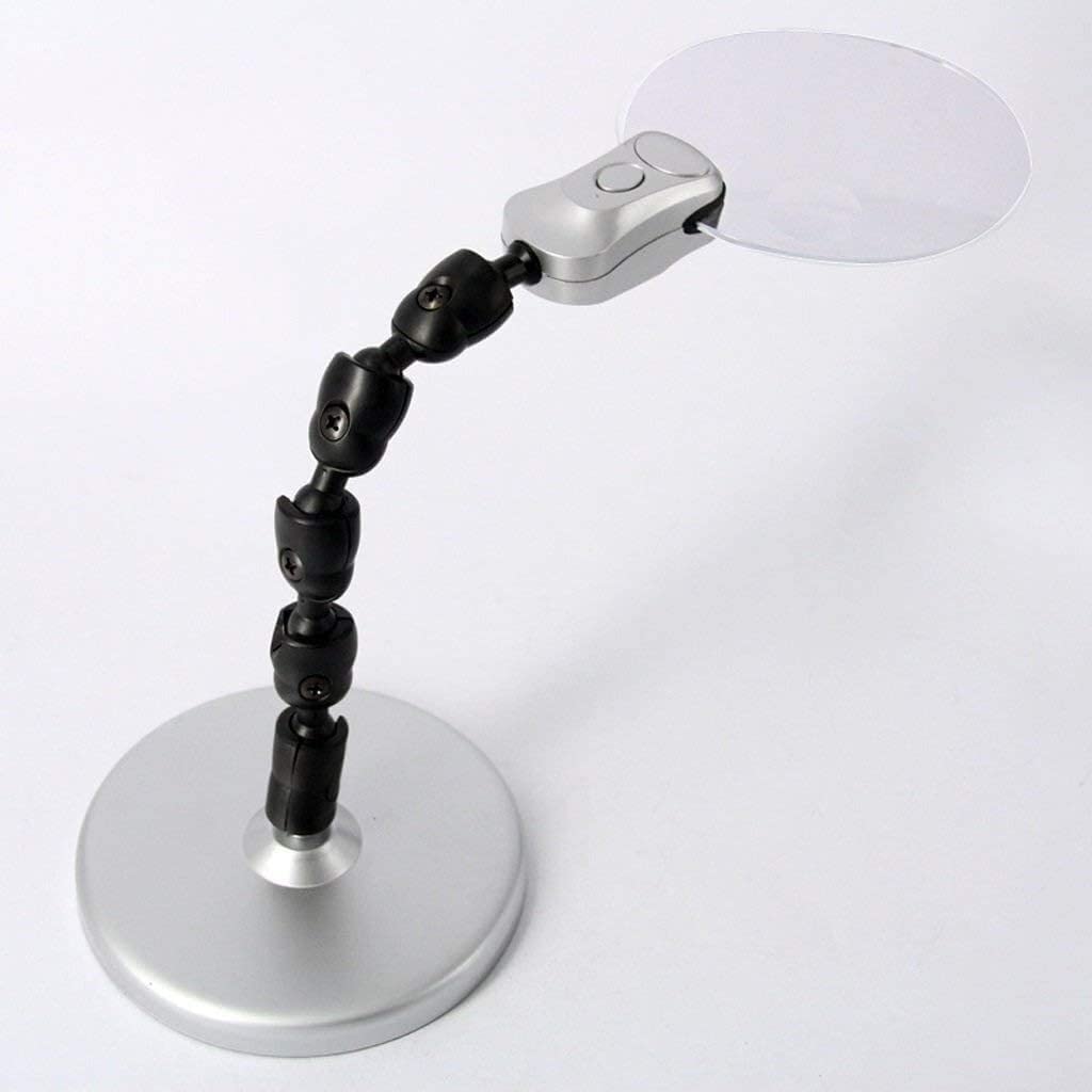 Bildschirmlupe, Desktop-Leselupe, Vergrößerungslampe, Faltbare LED-Leuchtlupe, Tisch-Leselupe mit LED-Licht, doppelter Komfort Keep it in Mind