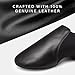 Stelle Jazz Shoes for Women Men Leather Upper Slip-on Dance Shoes Unisex（Black,8.5