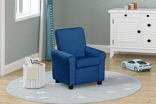 Image of Olive & Opie Jordan Kids /Toddler Push Back Recliner Chair, Lounge Sofa for Boys & Girls Ages 3 and Up, Soft Upholstery, Nautica Soft