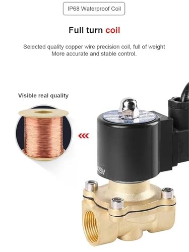 Vanne solénoïde submersible en laiton 24V soupape étanche pour commande de jet d'eau - 5