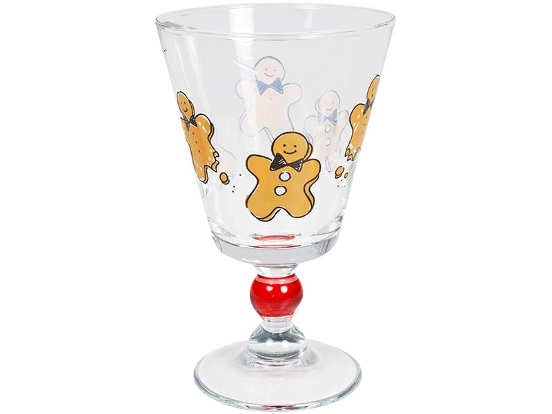 Blond Amsterdam Weihnachts-Weinglas mit Gingerbread-Motiv – festliches Glas für Glühwein, Wein & Dekoration