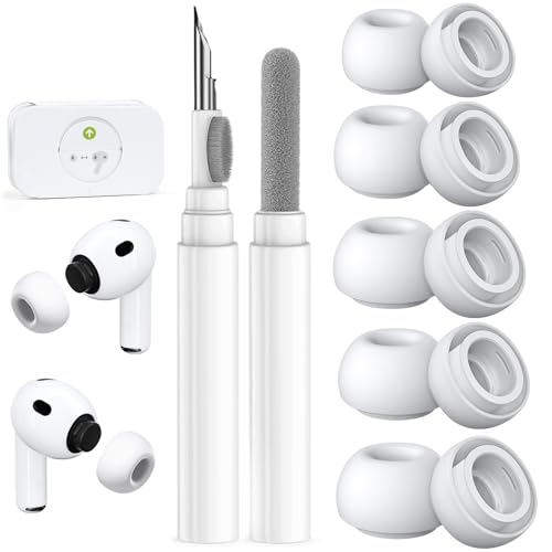 Polislime 5 Pairs Replacement Ear Tips for AirPods Pro 3 (White)
