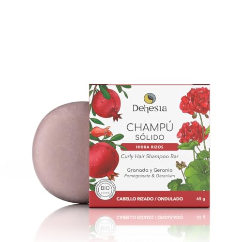 Champú sólido natural ecológico sin sulfatos | Uno para cada tipo de cabello: seco, graso, rizado, canoso y sensible | Sólo con ingredientes naturales 0% siliconas y parabenos (Granada y Geranio)