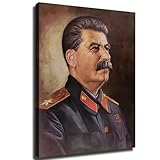 Joseph Stalin Portrait Poster Canvas Wall Art Mural Picture Print Modern Family Bedroom Decor (Unframed,16×24inch)